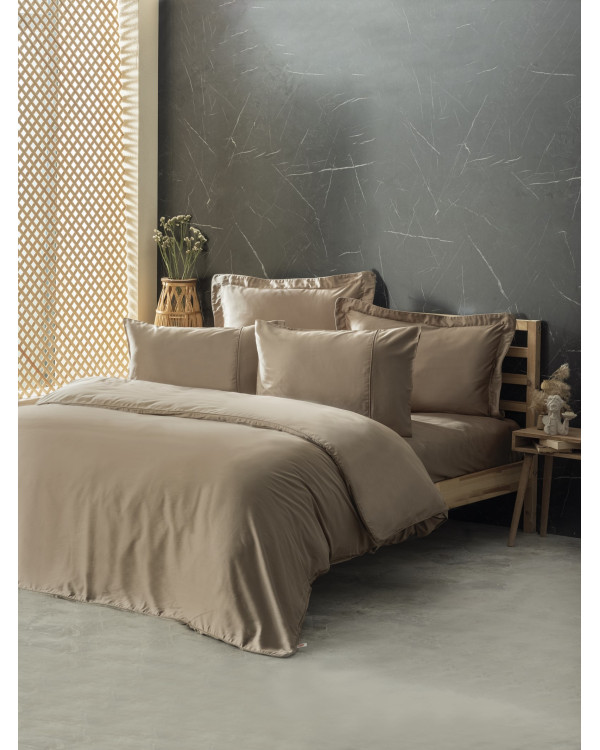 POŚCIEL SILKY SATYN 300TC - BEŻOWY