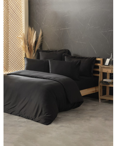 POŚCIEL SILKY SATYN 300TC - CZARNY / KING SIZE POŚCIEL SILKY SATYN 300TC - CZARNY / KING SIZE